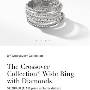 David Yurman Crossover Ring with diamonds